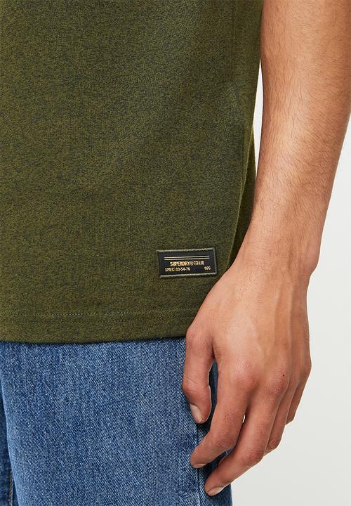 Superdry. - Military box fit graphic tee - black olive grit