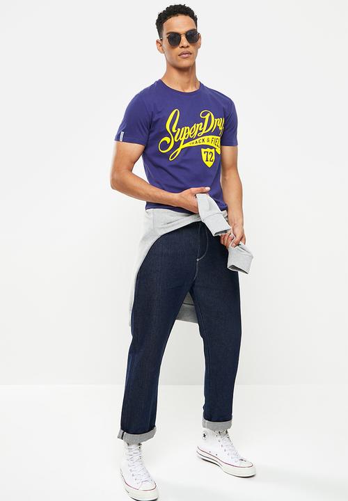 Superdry. - Collegiate graphic tee - supermarine navy