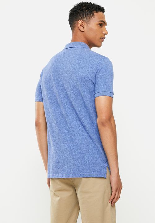 Superdry. - Short sleeve classic pique polo - bright blue grit