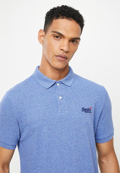 Superdry. - Short sleeve classic pique polo - bright blue grit