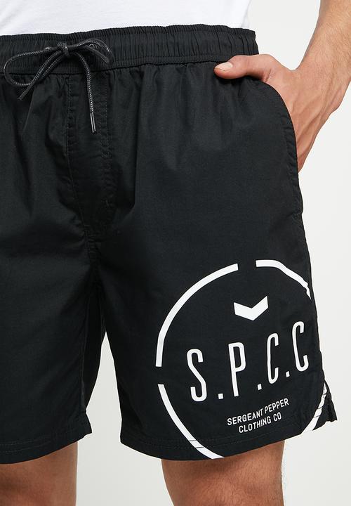 S.P.C.C - Olsen regular fit elasticated shorts - black