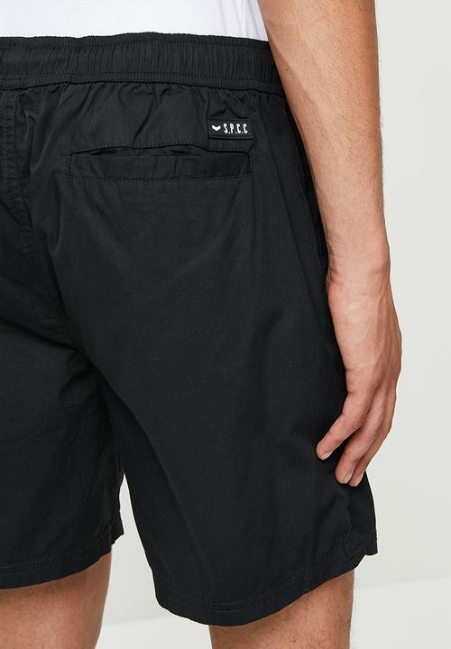 S.P.C.C - Olsen regular fit elasticated shorts - black