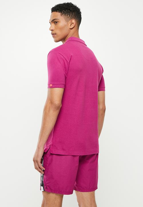 S.P.C.C - Cayenne slimline fit side slit straight hem polo - orchid