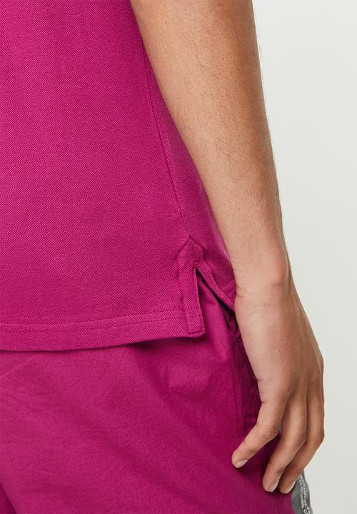 S.P.C.C - Cayenne slimline fit side slit straight hem polo - orchid