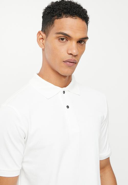 urban° - Urban short sleeve small logo golfer - white