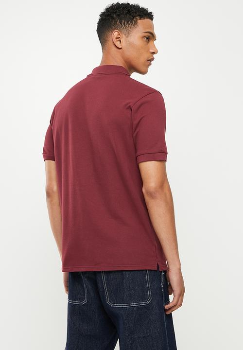 urban° - Urban short sleeve small logo golfer - maroon
