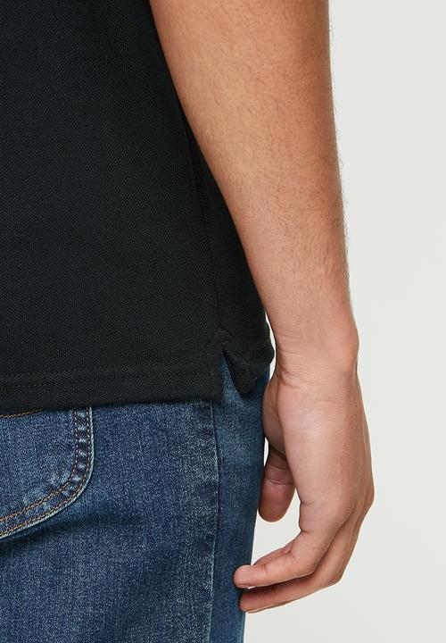 urban° - Urban short sleeve small logo golfer - black