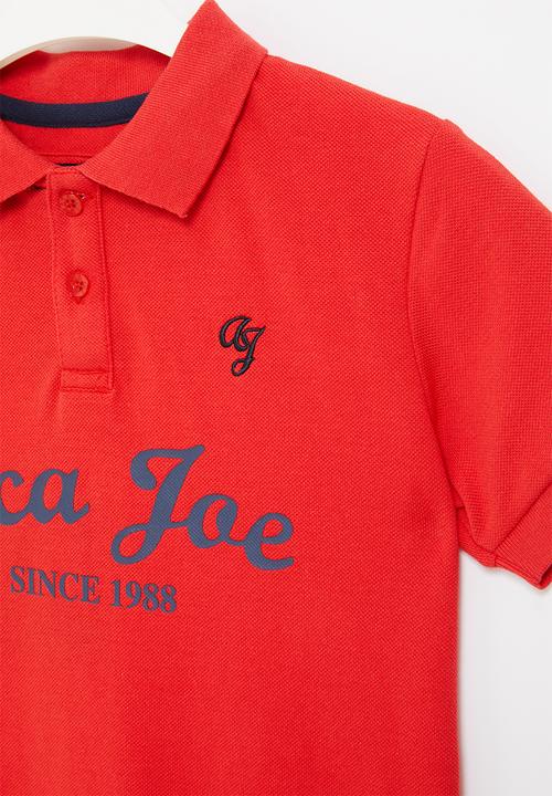 Aca Joe - Boys aca joe flat print golfer - racing red