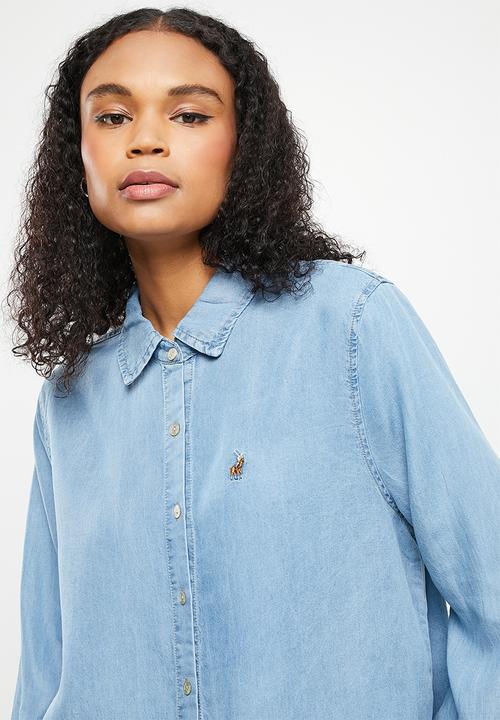 POLO - Janet long sleeve chambray painters shirt - chambray