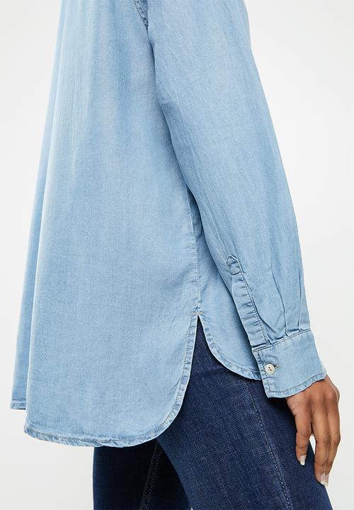POLO - Janet long sleeve chambray painters shirt - chambray