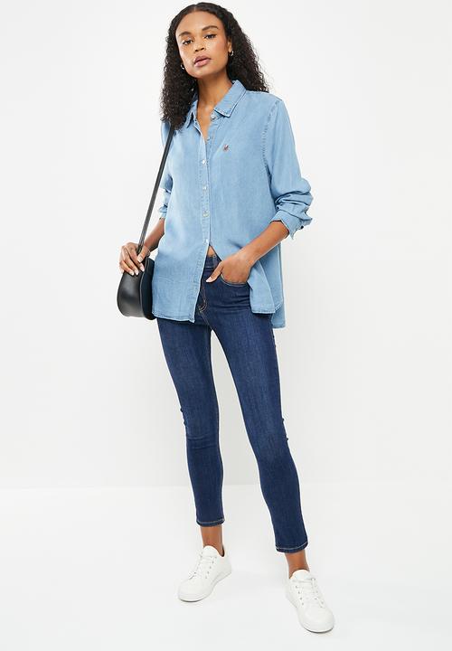 POLO - Janet long sleeve chambray painters shirt - chambray