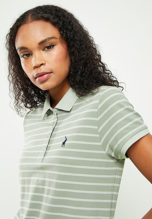 POLO - Bella stripe short sleeve golfer - green stripe