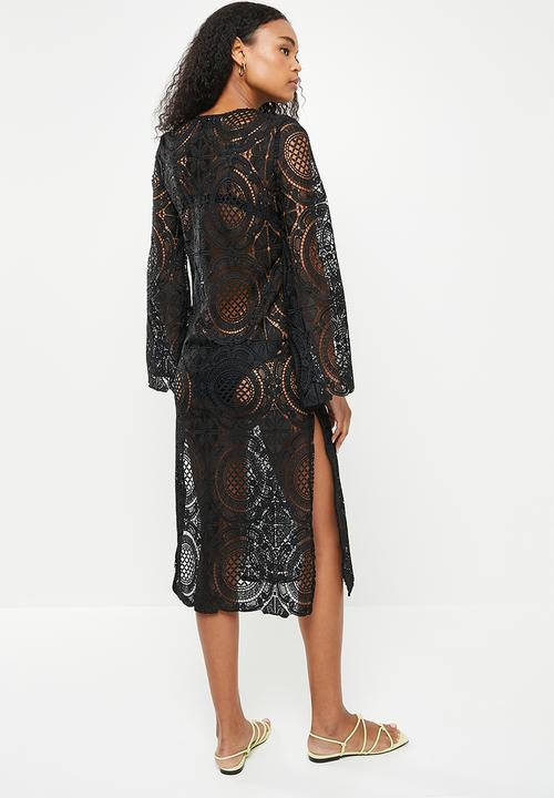 Me&B - Lace kaftan - black