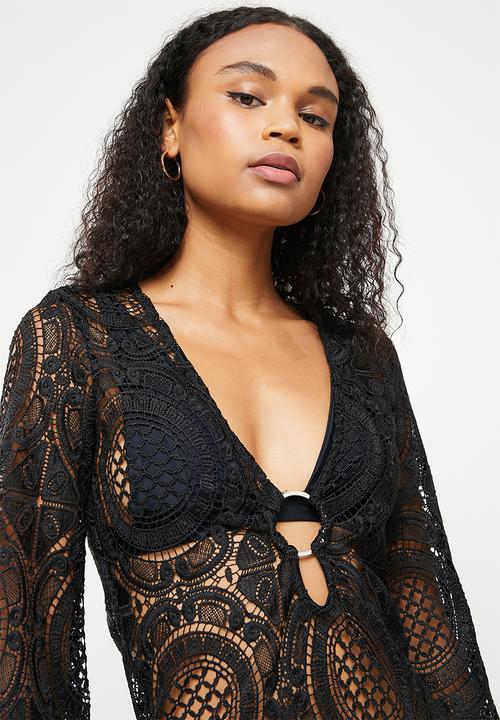 Me&B - Lace kaftan - black