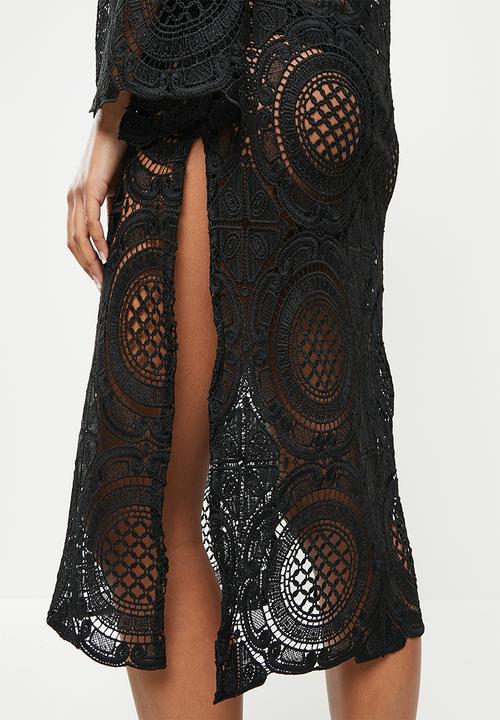 Me&B - Lace kaftan - black