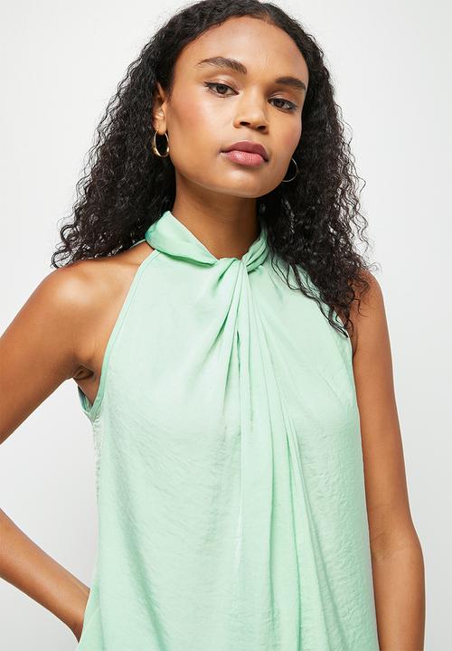 MILLA - Halter twist blouse - mint