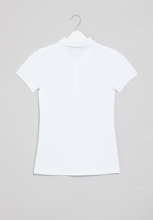 GUESS - Short sleeve classic guess polo - true white