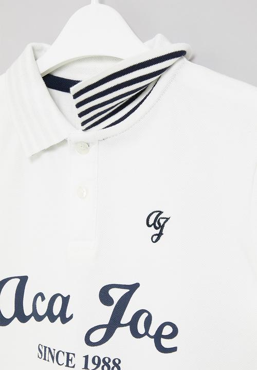 Aca Joe - Boys aca joe flat print golfer - white