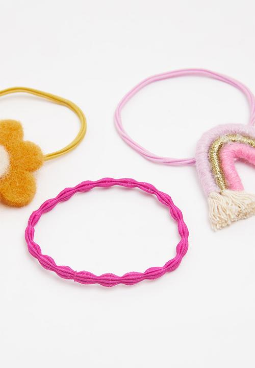 Cotton On - Hannah hair ties - rainbows & daisies