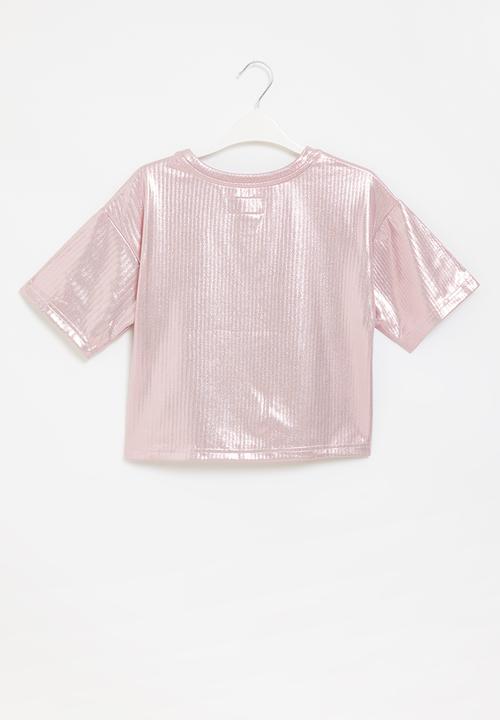 Converse - Cnvg boxy foil knit top - himalayan salt