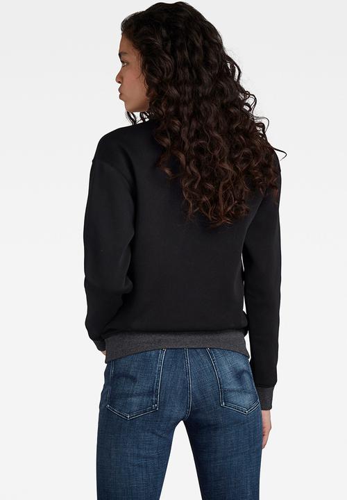G-STAR - Premium core long sleeve r sweat  - black