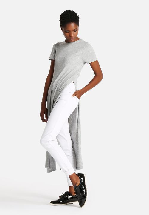New Look - Maxi Rib Side Spit Tee
