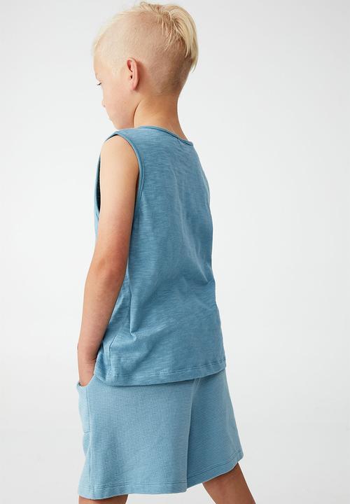 Cotton On - Harley sleeveless pyjama set - teal storm