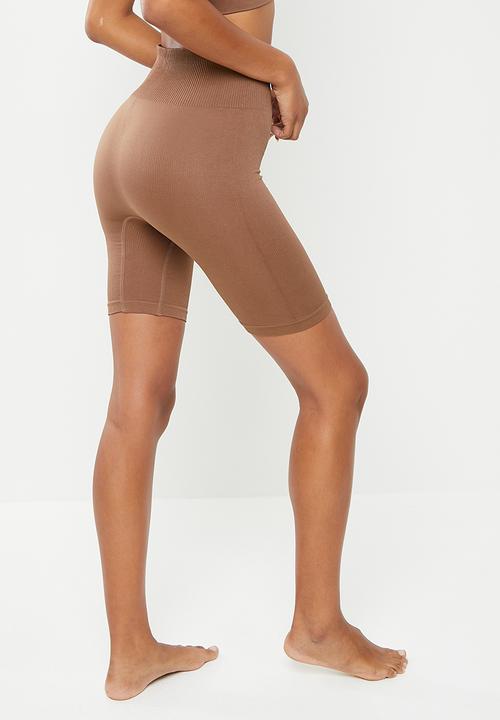 KANGOL - High waisted shorts - chocolate