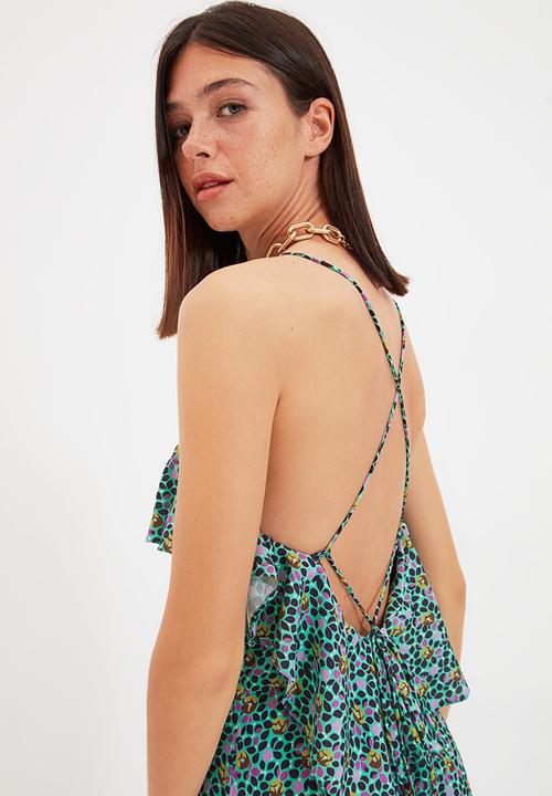 Trendyol - Floral patterned ruffle beach dress - multi 