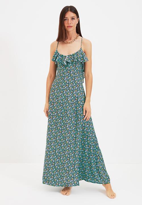 Trendyol - Floral patterned ruffle beach dress - multi 