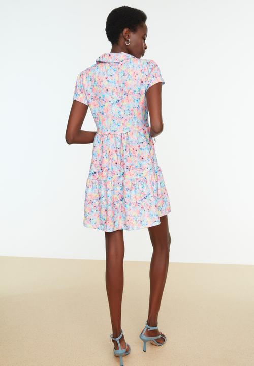 Trendyol - Floral knit dress - pink