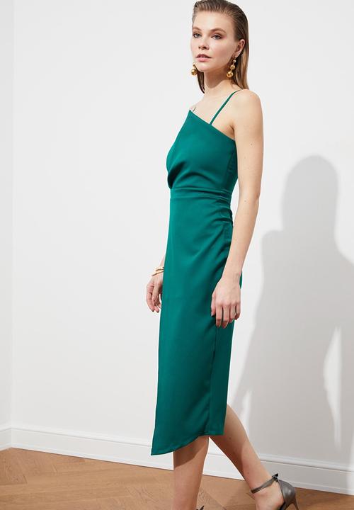 Trendyol - Collar detailed dress - emerald green