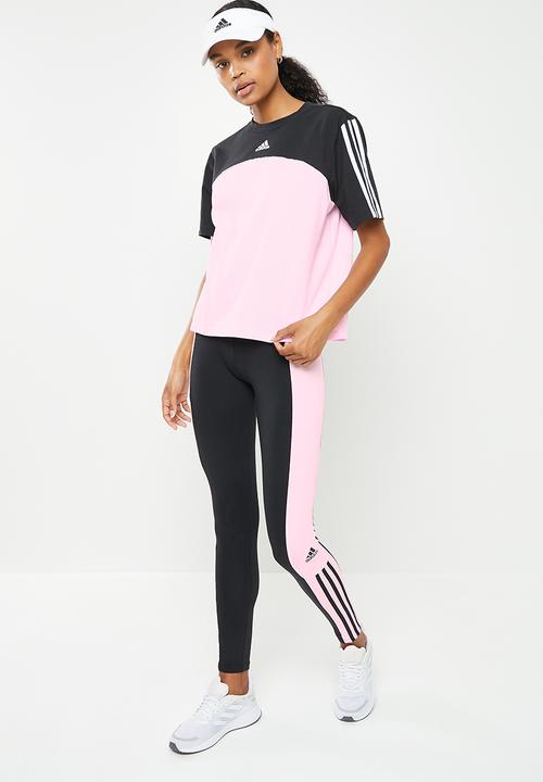adidas Performance - Cb short sleeve performance tee - black & clear pink