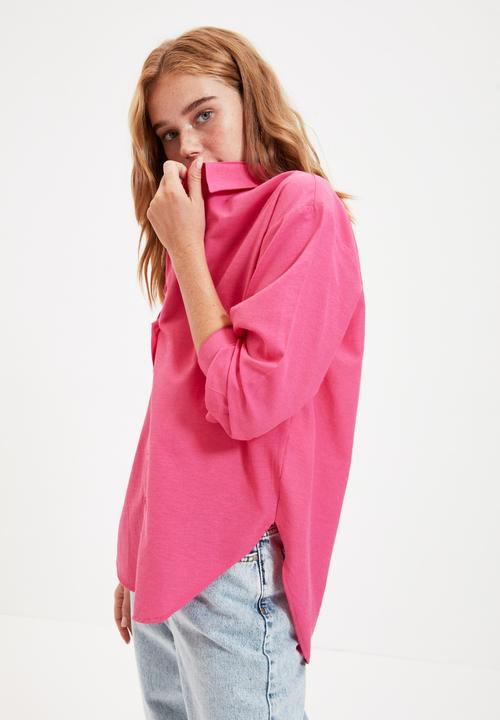 Trendyol - Loose fit shirt - fuchsia