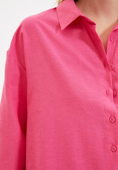 Trendyol - Loose fit shirt - fuchsia