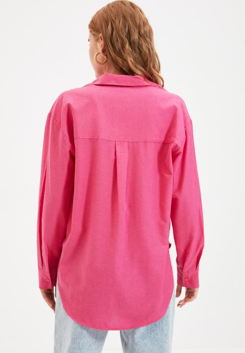 Trendyol - Loose fit shirt - fuchsia