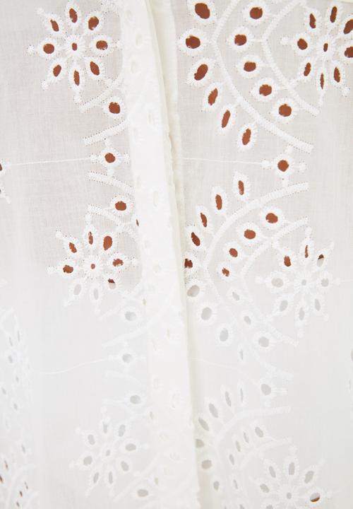 Trendyol - Scallop embroidered shirt - white