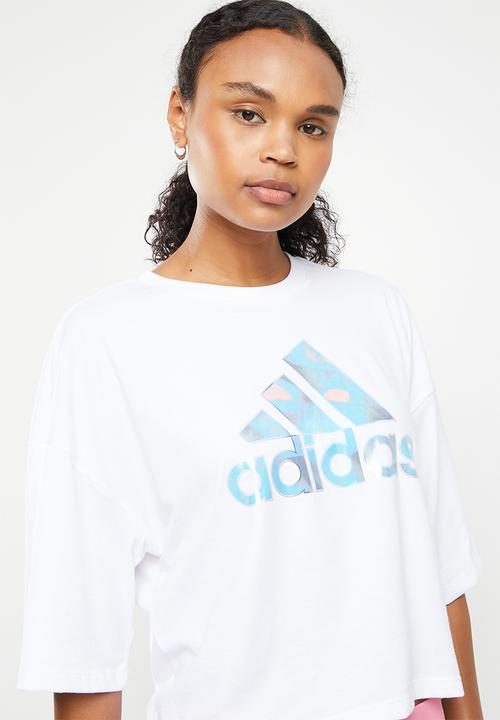 adidas Performance - Perfomance crop tee - white
