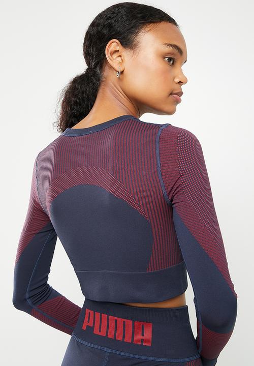 PUMA - Train seamless fitteld long sleeve - sunblaze