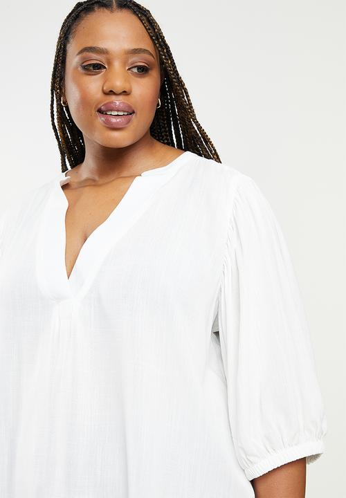 Me&B - Plus tunic blouse - white