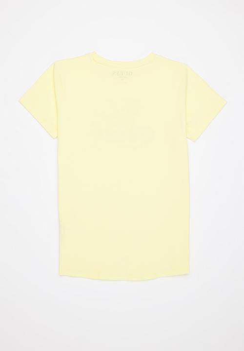 GUESS - Short sleeve tie knot tee - yellow