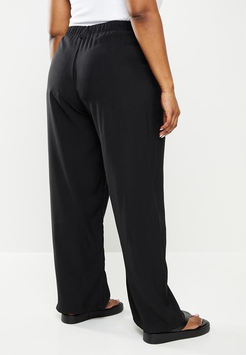 Me&B - Plus tailored wide leg pant - black