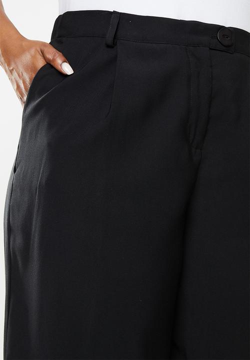 Me&B - Plus tailored wide leg pant - black