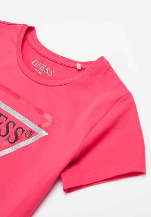GUESS - Girls sequin printed tee - pink