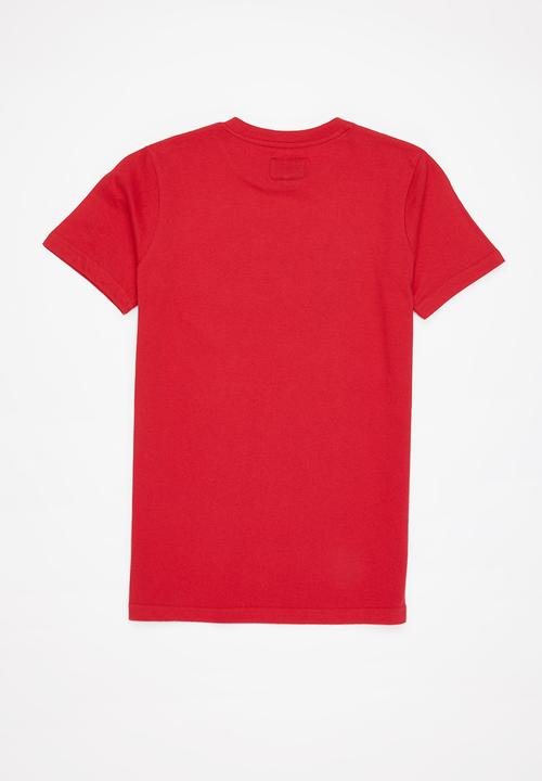 Aca Joe - Boys aca joe floral logo print T-shirt - red