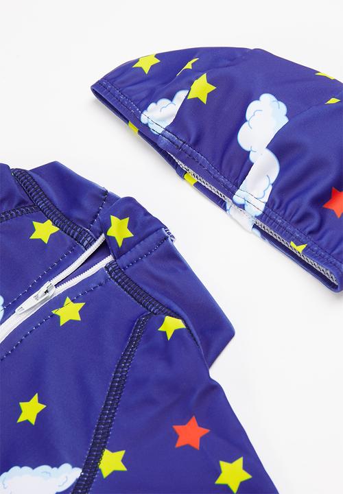 Pop Candy - Boys swimsuit & cap set - navy