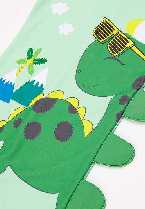 Pop Candy - Boys dino swimsuit & cap set - mint