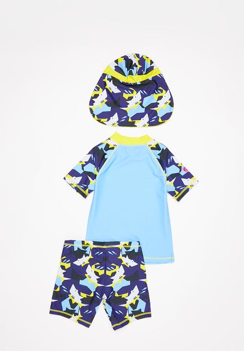 Pop Candy - Boys shark swim set - blue