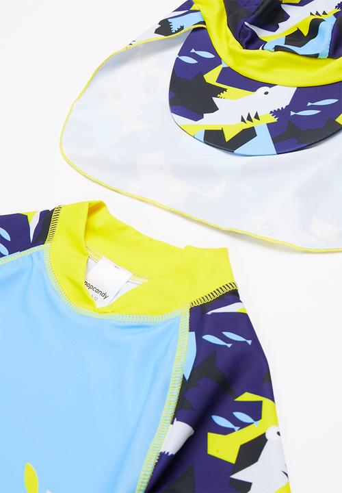 Pop Candy - Boys shark swim set - blue