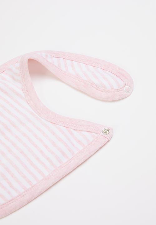 Pop Candy - 3 Pack bib set - pink & white 